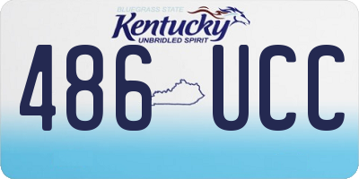 KY license plate 486UCC