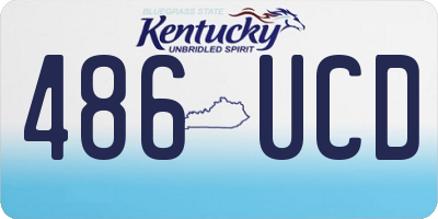 KY license plate 486UCD