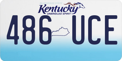 KY license plate 486UCE