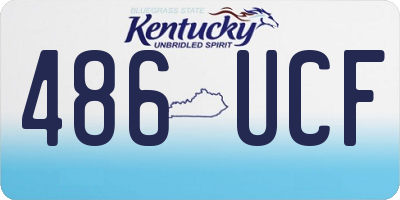 KY license plate 486UCF