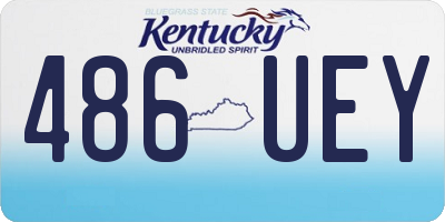 KY license plate 486UEY