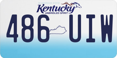 KY license plate 486UIW