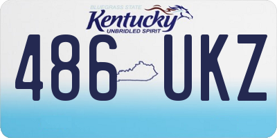KY license plate 486UKZ