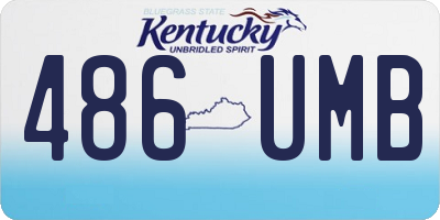 KY license plate 486UMB