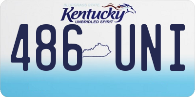 KY license plate 486UNI