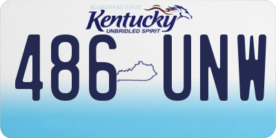 KY license plate 486UNW