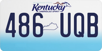 KY license plate 486UQB