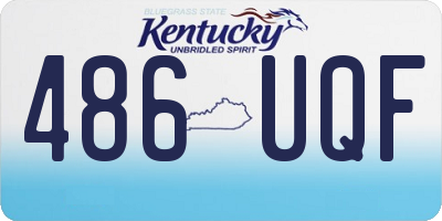 KY license plate 486UQF