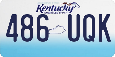 KY license plate 486UQK