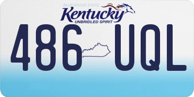KY license plate 486UQL