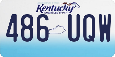 KY license plate 486UQW