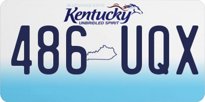 KY license plate 486UQX