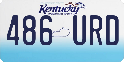 KY license plate 486URD
