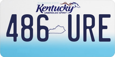 KY license plate 486URE
