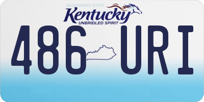 KY license plate 486URI