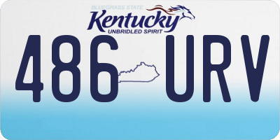 KY license plate 486URV