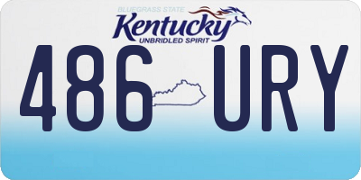 KY license plate 486URY