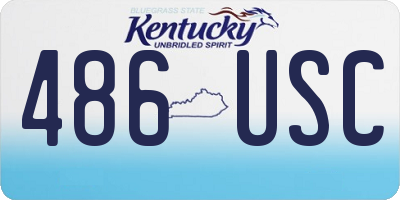 KY license plate 486USC