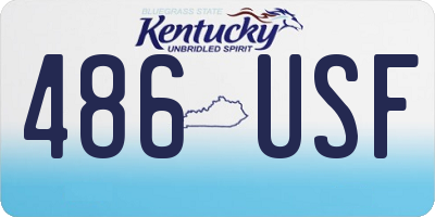 KY license plate 486USF