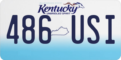 KY license plate 486USI