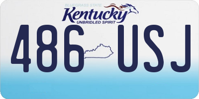 KY license plate 486USJ
