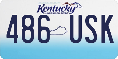 KY license plate 486USK