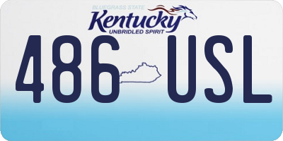 KY license plate 486USL