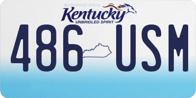 KY license plate 486USM