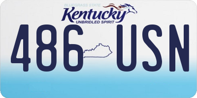 KY license plate 486USN