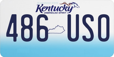 KY license plate 486USO