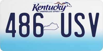 KY license plate 486USV