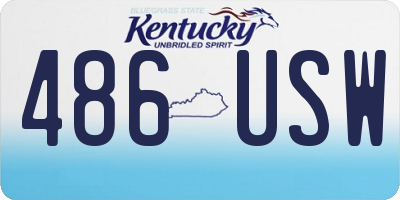 KY license plate 486USW