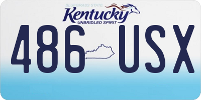 KY license plate 486USX