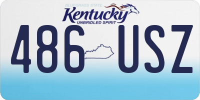 KY license plate 486USZ