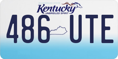 KY license plate 486UTE