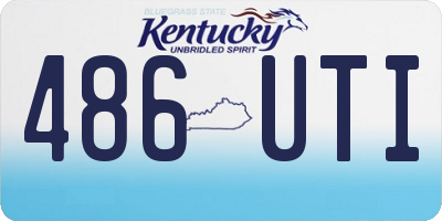 KY license plate 486UTI