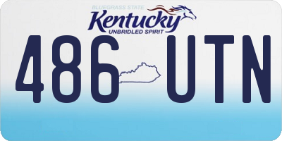 KY license plate 486UTN
