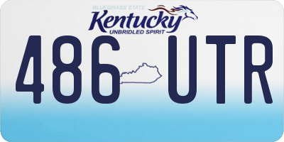 KY license plate 486UTR