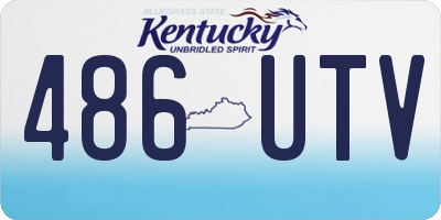 KY license plate 486UTV