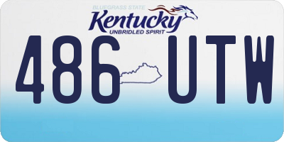 KY license plate 486UTW