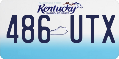 KY license plate 486UTX