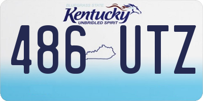 KY license plate 486UTZ