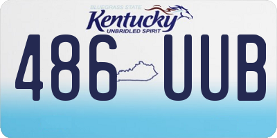 KY license plate 486UUB