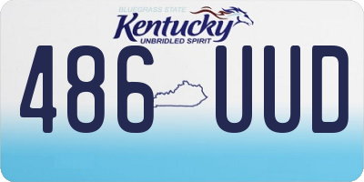 KY license plate 486UUD