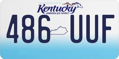 KY license plate 486UUF