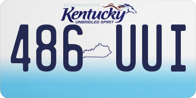 KY license plate 486UUI