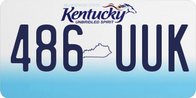 KY license plate 486UUK