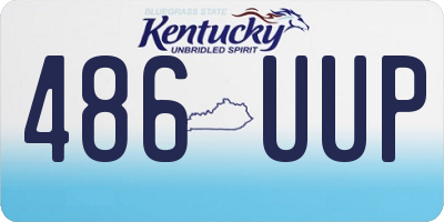 KY license plate 486UUP