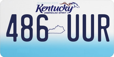 KY license plate 486UUR
