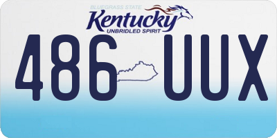 KY license plate 486UUX